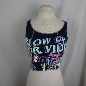 AC DC Blow Up Your Video Crop Top Size XS